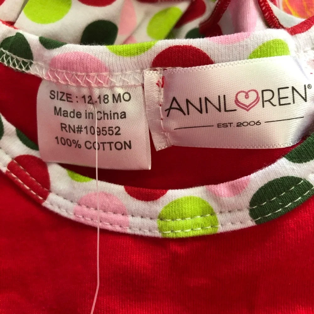 AnnLoren Ruffled LadyBug Romper o